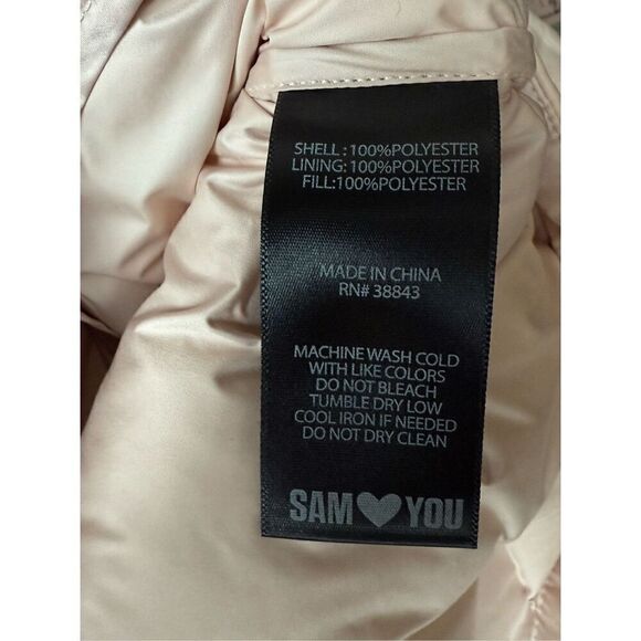 Sam Edelman Pink/Light Peach PRE-MOLD QUILTED SHORT JACKET - Picture 13 of 13